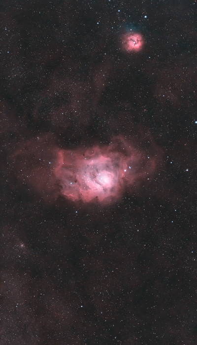 Lagoon (M8 ) and Trifid (M20) Nebula - Astrophotography