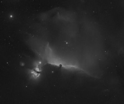Flame Nebula , Horsehead Nebula in H-Alpha 