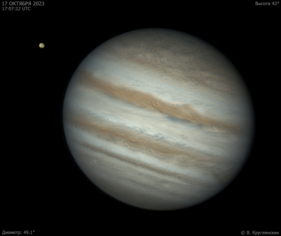 Юпитер и Ио. 17 октября 2023