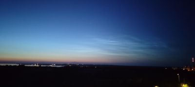 Серебристые облака перед закатом