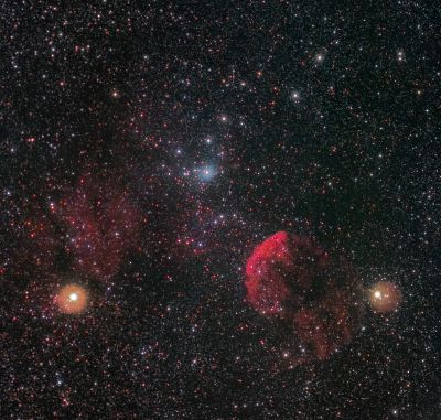 IC 443 и 444 "Медуза" - астрофотография