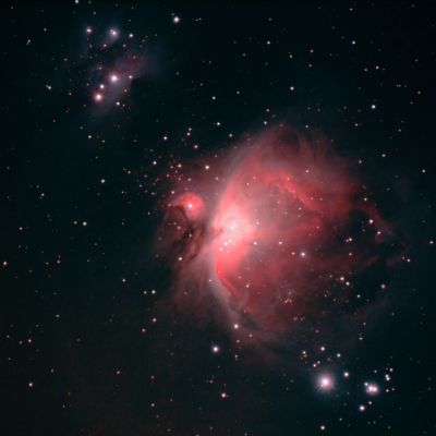 M42 Orion's nebula and NGC1977 Running Man nebula