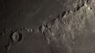 Crater Eratosthenes, the Apennine Mountains. - Astrophotography