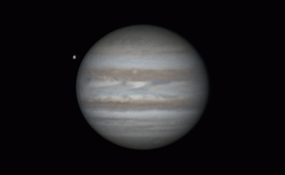 Jupiter + moon Io, rotation