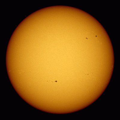 Движение Солнечных пятен за 3 дня (12.06-14.06) - астрофотография