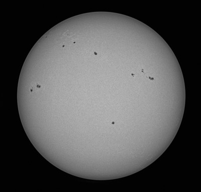 Active Sun with sunspot groups on March 29, 2026. - Astrophotography