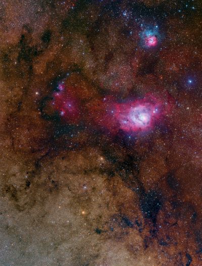 M8 and M20 - астрофотография
