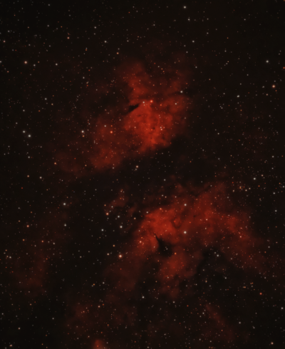 Туманность Бабочка (IC 1318) в созвездии Лебедя