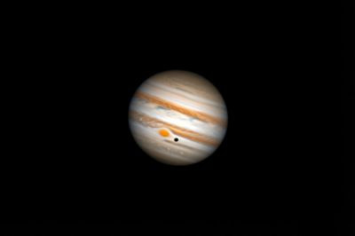 Transit of Ganymede across the disk of Jupiter. - Astrophotography
