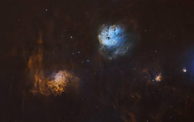 IC405 Flaming Star Nebula with  Spider and Fly 