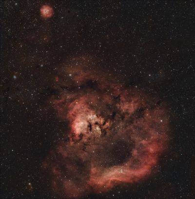 NGC 7822 - The Cave nebula, Sh 2-170 - The Little Rosette nebula