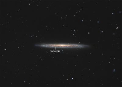 Galaxy NGC 5907 and supernova SN 2026kid - Astrophotography