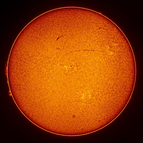 2016.08.28 Sun H-Alpha - астрофотография