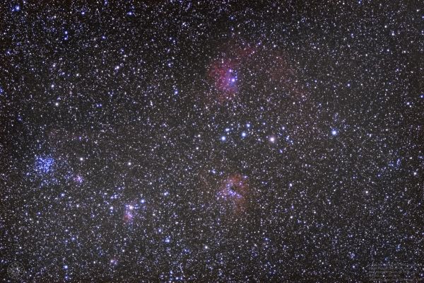 IC 405 Flaming Star, NGC 1893, IC 417, M38 - астрофотография