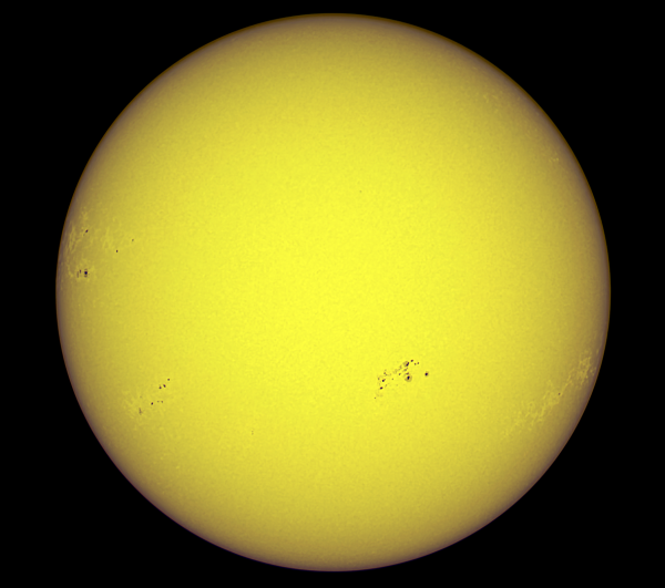 Солнце 15.05.22 через УФ стекло - астрофотография