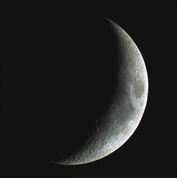 Луна 18.03.2021. Освещенность 25,2% - астрофотография