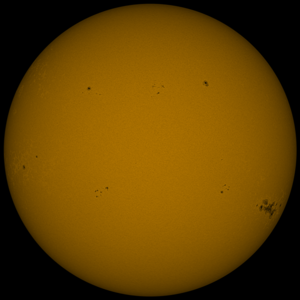 Солнце в континууме 12.05 - астрофотография
