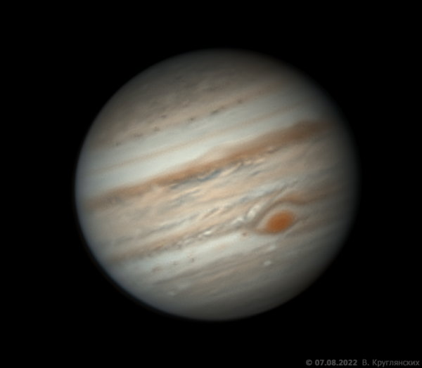 Юпитер 7 августа 2022 - астрофотография