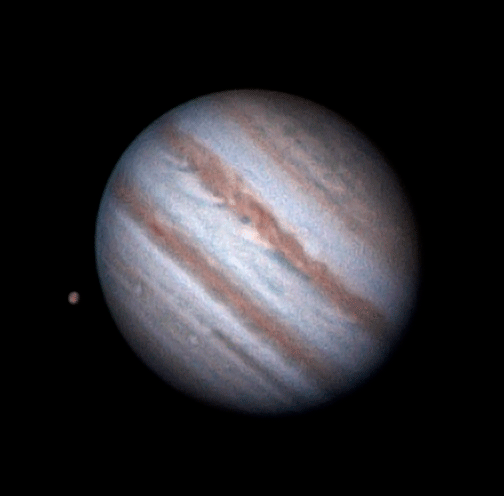 Юпитер и Ганимед 21 сентября 2023 - астрофотография