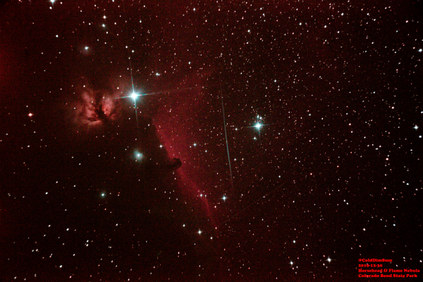 Horsehead and Flame Nebula - астрофотография