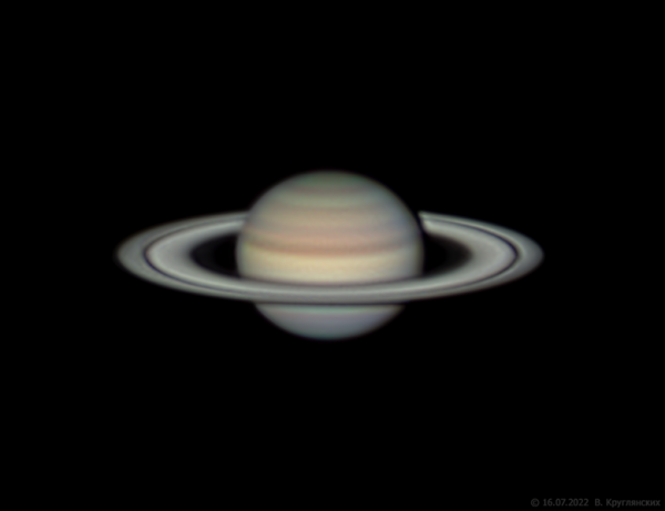 Сатурн 16 июля 2022 - астрофотография