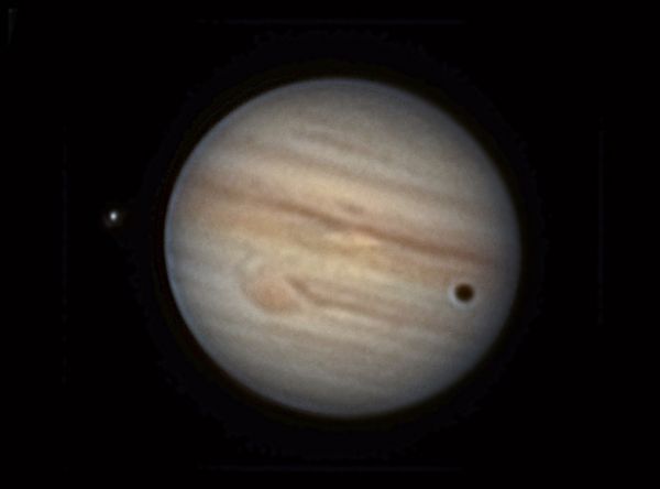 Юпитер, Ганимед и тень 11.07.2021 - астрофотография