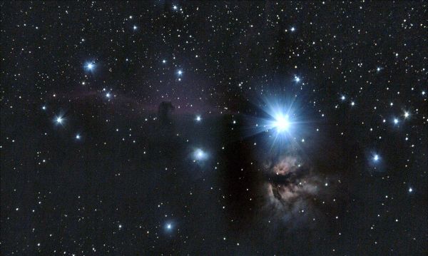Конская голова IC434, Пламя NGC 2024 - астрофотография