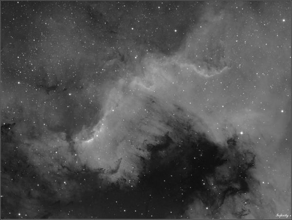 Фрагмент туманности "Северная Америка" (NGC 7000) - астрофотография