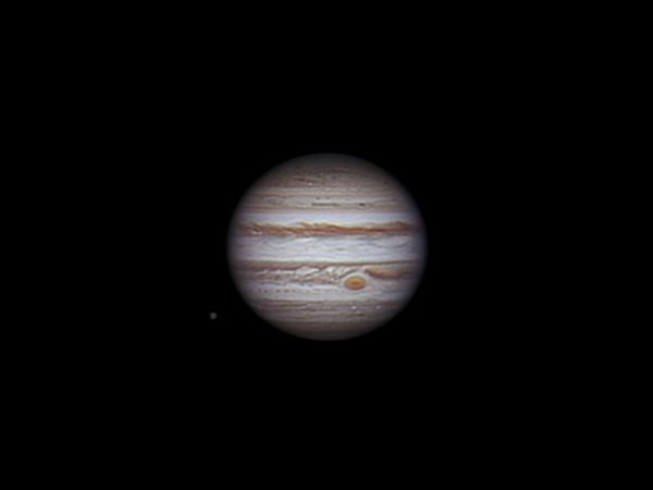 Jupiter and Callisto, 4 january 2014 , 00:09-00:59 - астрофотография