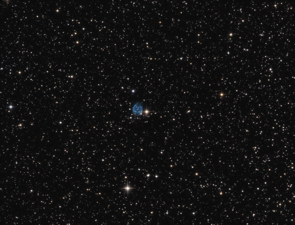Abell 72 Planetary nebula in Delphinus OIIIRGB - астрофотография