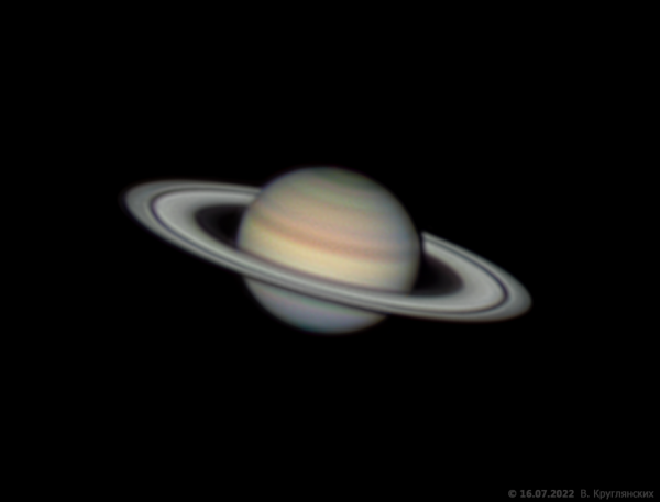 Сатурн 16 июля 2022 - астрофотография