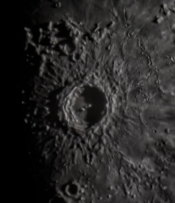 Луна-кратер Коперник - астрофотография