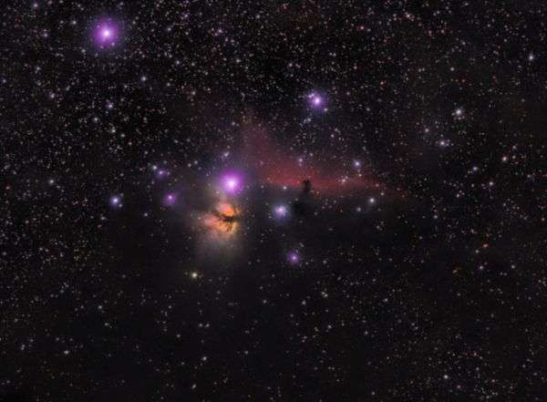 The Flame Nebula and the Horsehead Nebula - Astrophotography