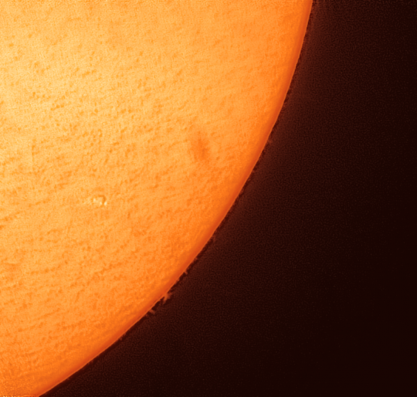 Солнце и протуберанец. 10.10.2021 - астрофотография