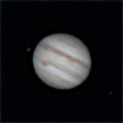 Юпитер, Ио, Европа - астрофотография