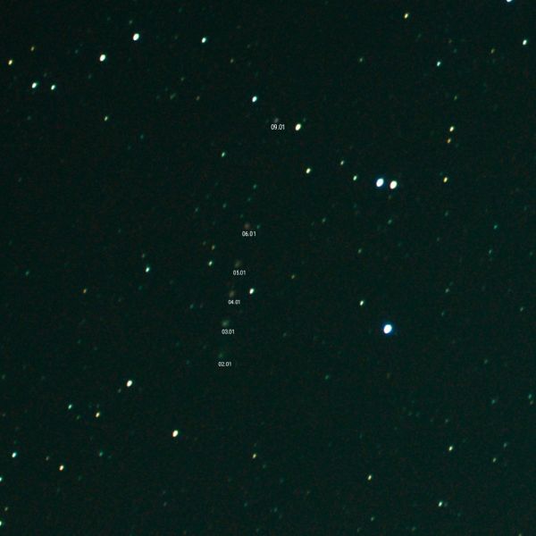 Движение кометы Чурюмова-Герасименко - астрофотография