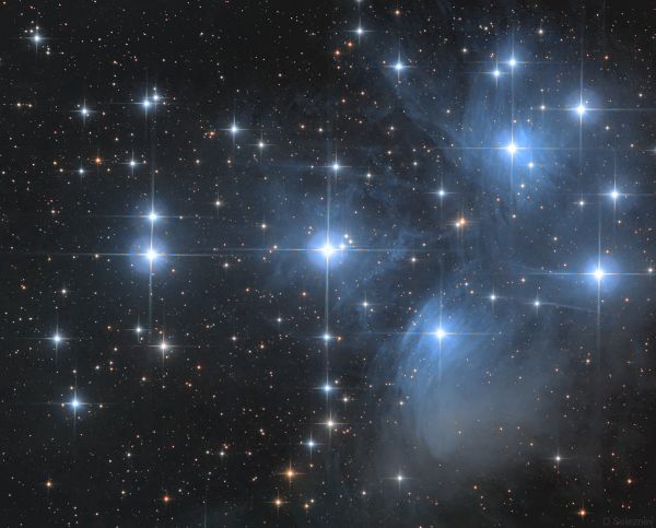 М45 Плеяды - астрофотография