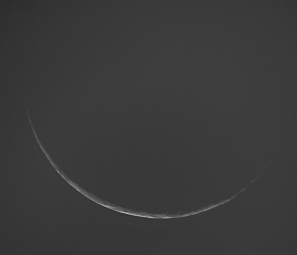 Последний свет старой Луны (05.10.21) - астрофотография