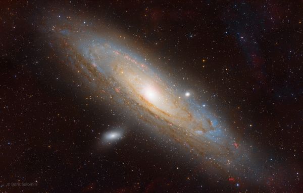 Andromeda Nebula with hydrogen - Astrophotography
