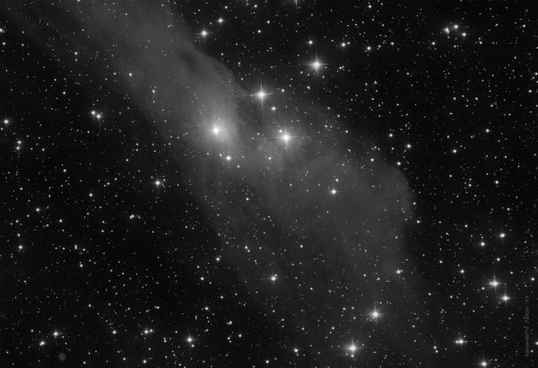 Av Hunter 1, nebulae LBN 534 and VdB 158, planetary nebula PK 110-12.1 in L filter - Astrophotography
