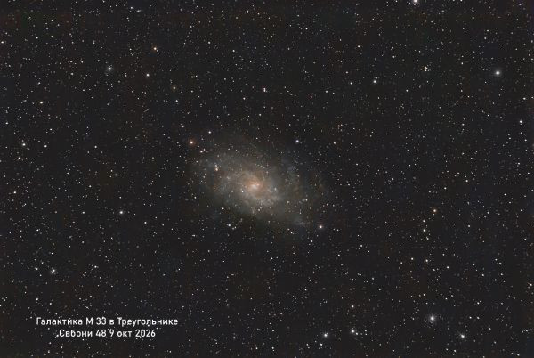 M 33 galaxy in Triangulum - Astrophotography