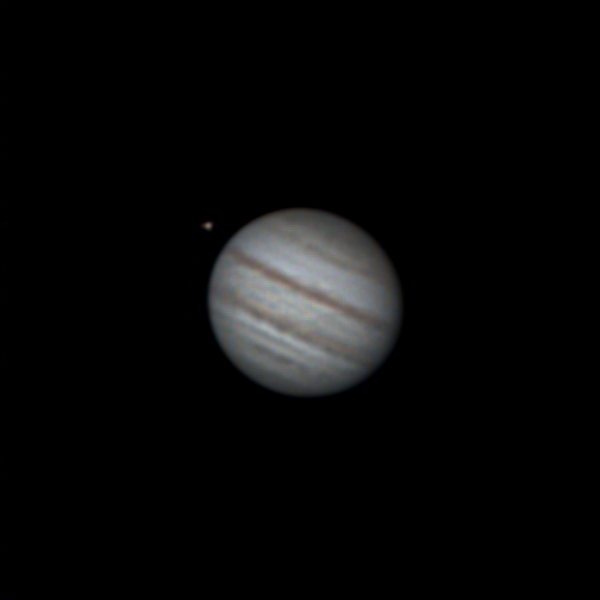 Юпитер и Ио после покрытия (11.08.2022) - астрофотография