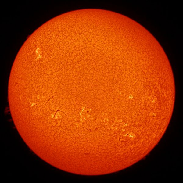 Sun in h-alpha 21 aug 2013 16:33 - астрофотография