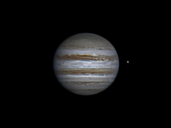 Jupiter and Europa (24 apr 2015, 21:18, UTC+3) - астрофотография