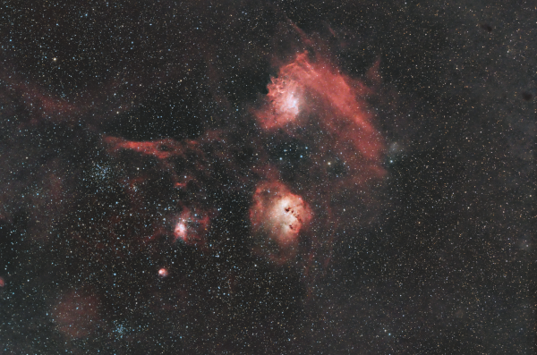 IC 405 туманность Пылающей звезды - астрофотография