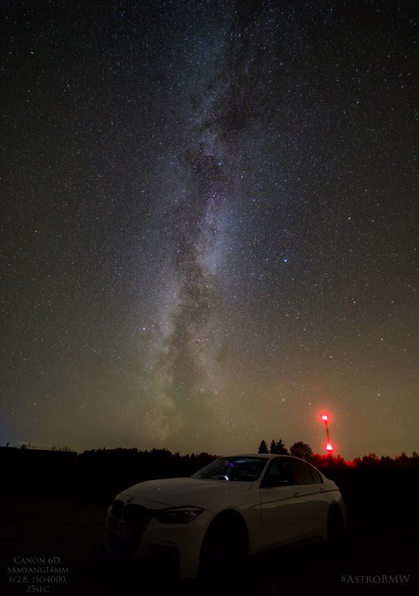 Milky Way and AstRoBMW - астрофотография