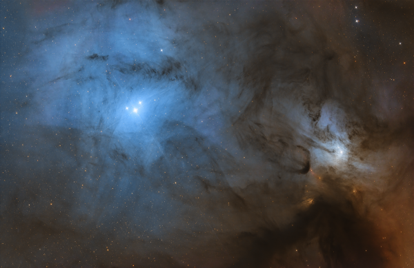 Rho Ophiuchi Nebula closeup (IC 4604) - астрофотография