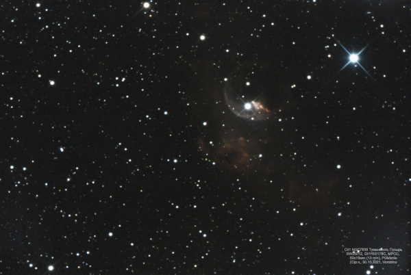 C11 NGC7635 Туманность Пузырь (13 мин) - астрофотография