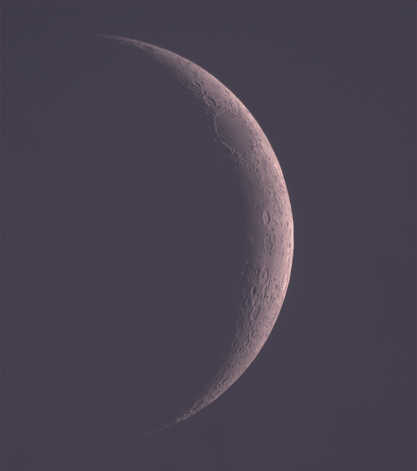 Вечерняя Луна от 21.06.2023 - астрофотография