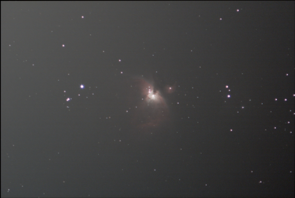 M42 in the illuminated city sky (07.10.2021) - астрофотография